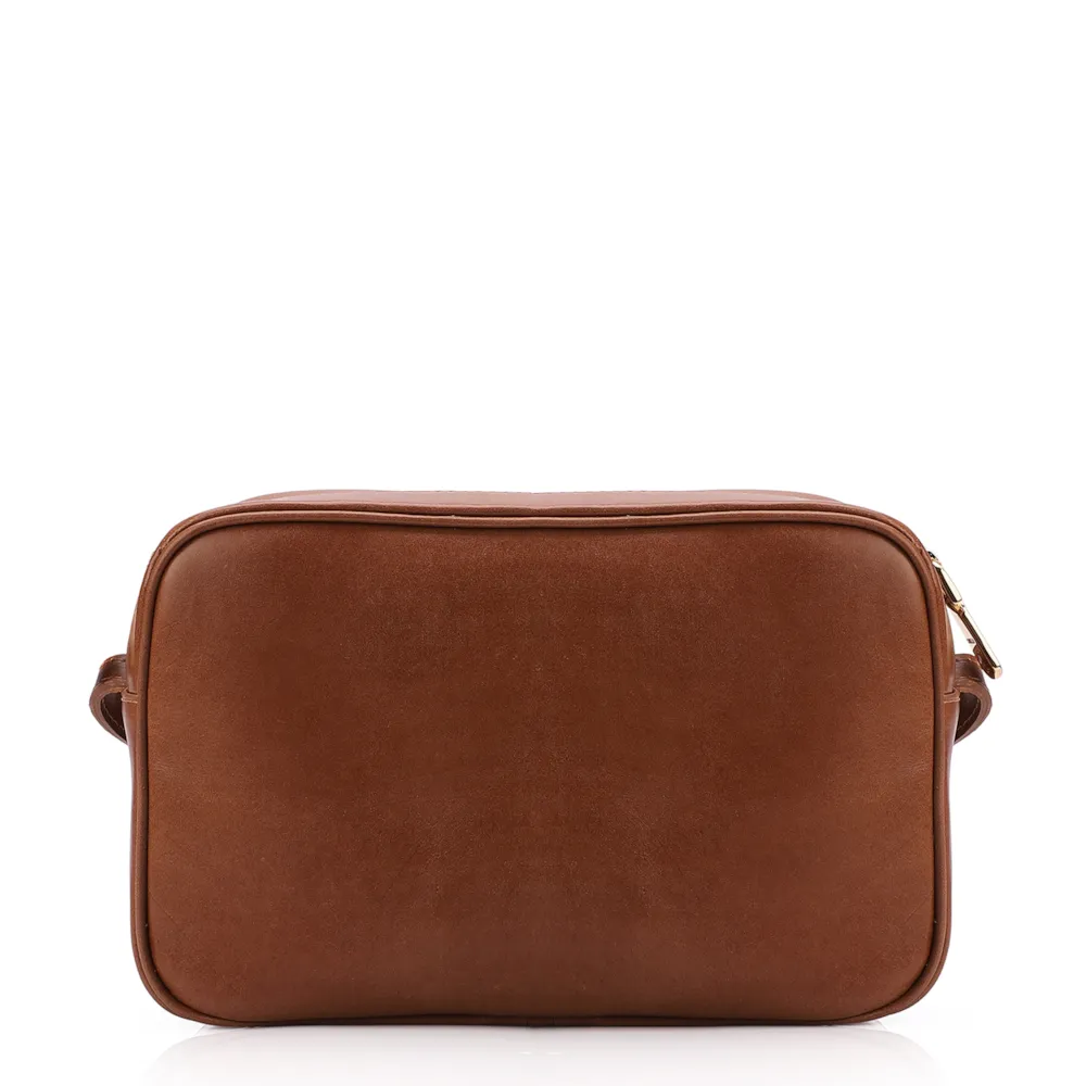 Bolsa Transversal Couro Marrom/Crochet Marrom - imagem 3