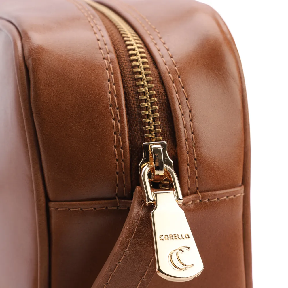 Bolsa Transversal Couro Marrom/Crochet Marrom - imagem 5
