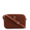 Bolsa Transversal Couro Marrom/Crochet Marrom - imagem 1