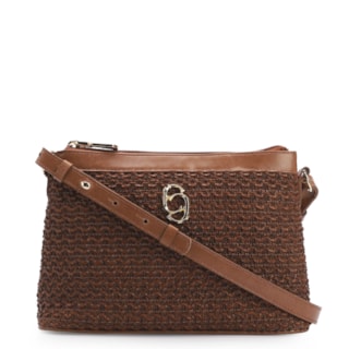 Couro Marrom/Crochet Marrom