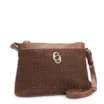 Bolsa Transversal Couro Marrom/Crochet Marrom - imagem 2