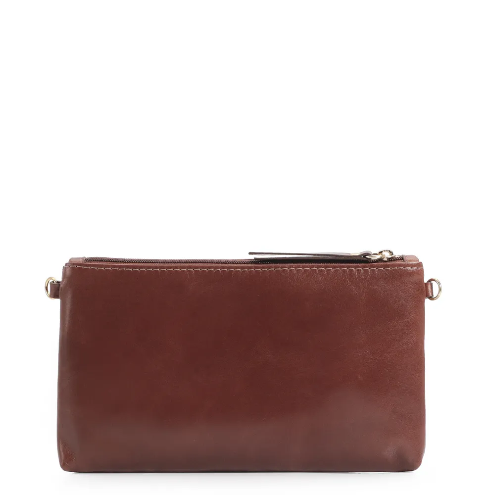 Bolsa Transversal Couro Marrom Escuro - imagem 3
