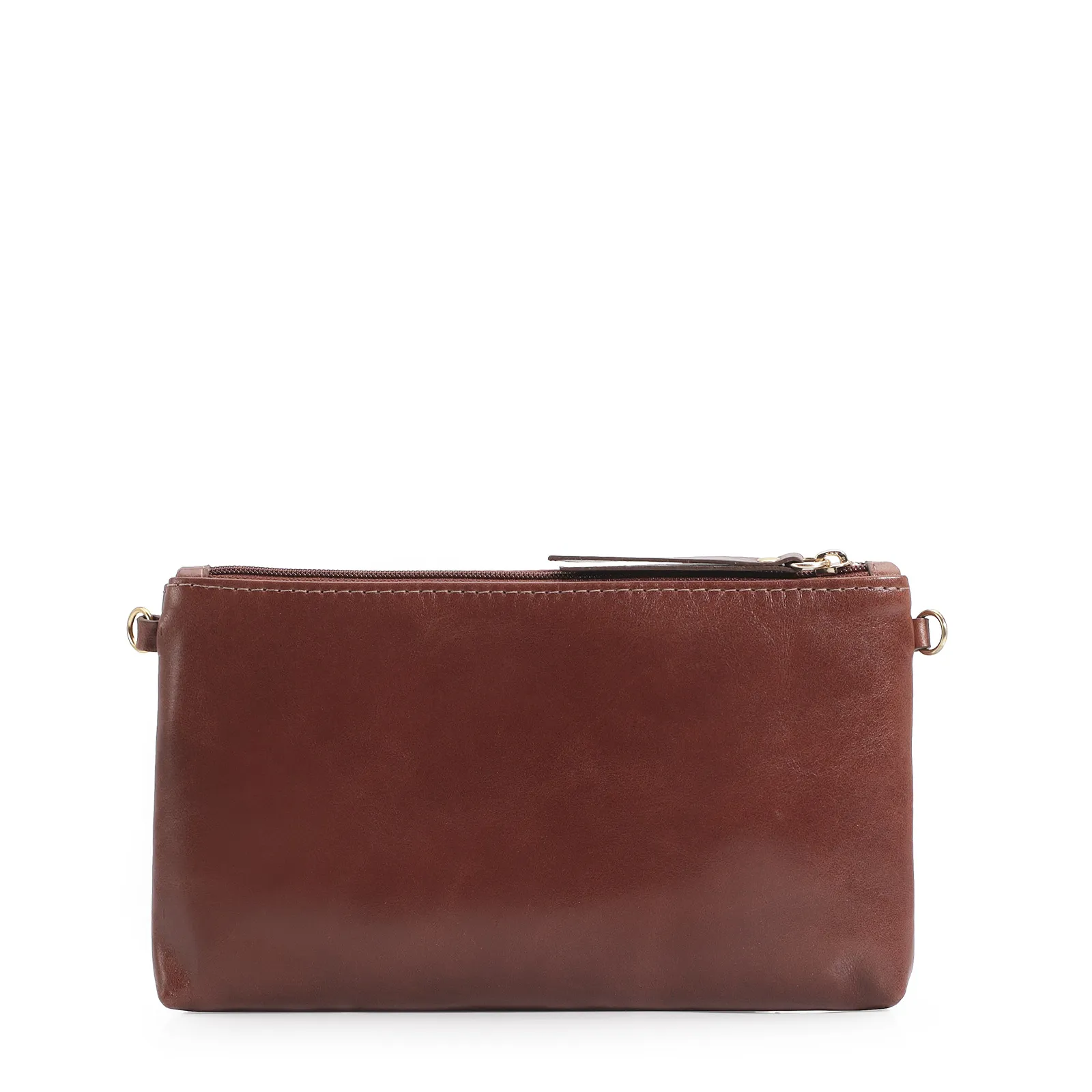 Bolsa Transversal Couro Marrom Escuro