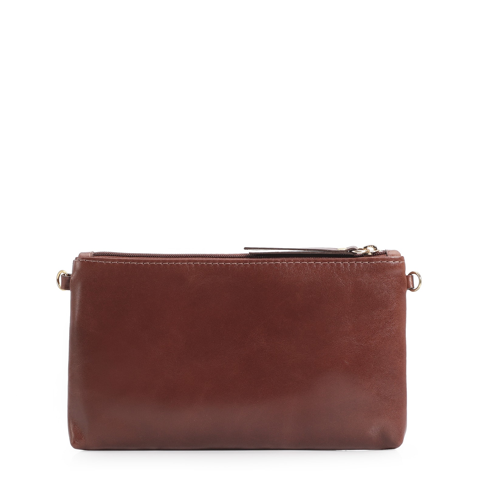 Bolsa Transversal Couro Marrom Escuro