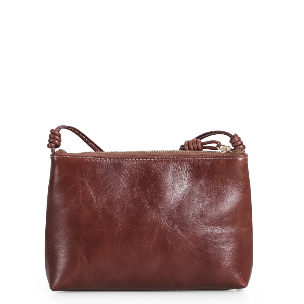 Bolsa Transversal Couro Marrom Escuro - imagem 3