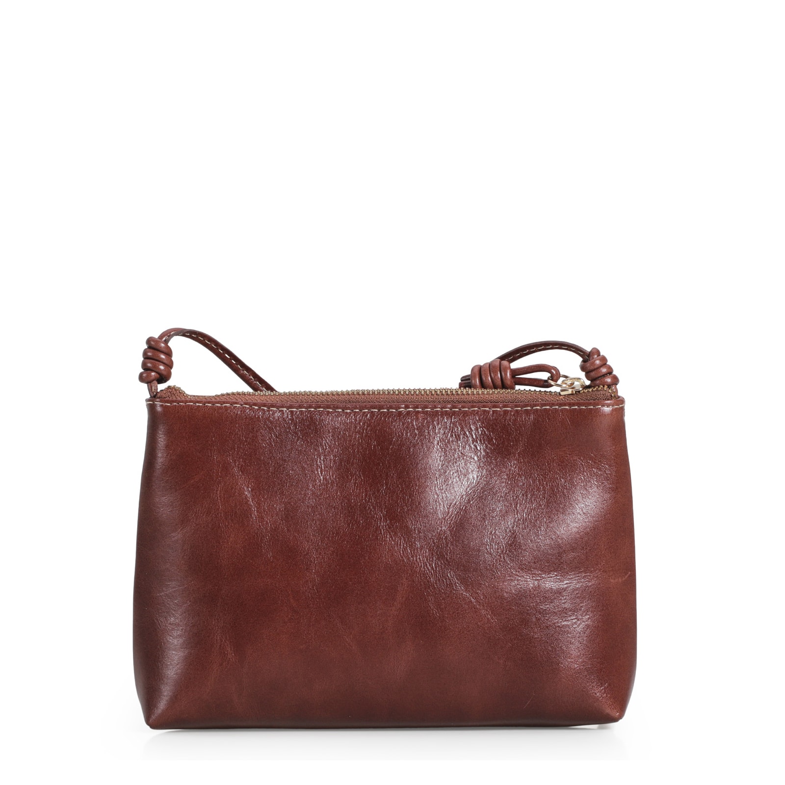 Bolsa Transversal Couro Marrom Escuro