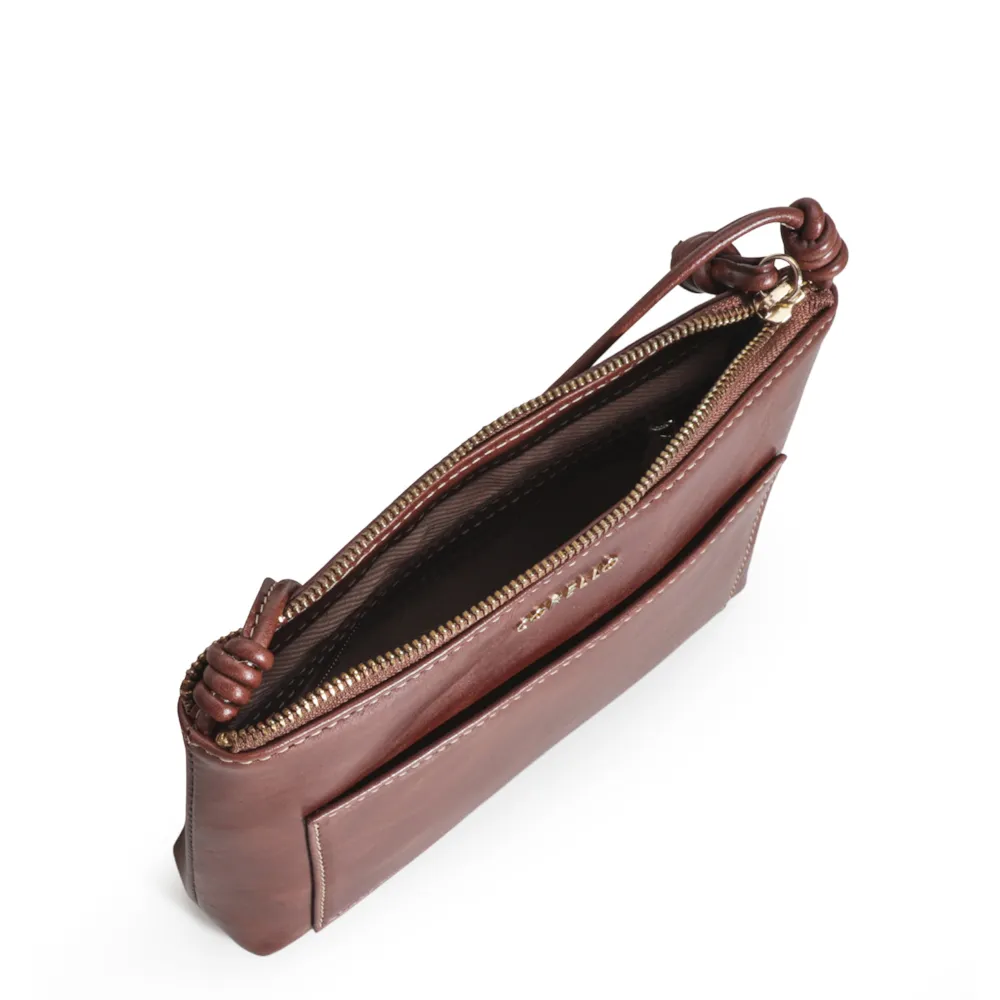 Bolsa Transversal Couro Marrom Escuro - imagem 4