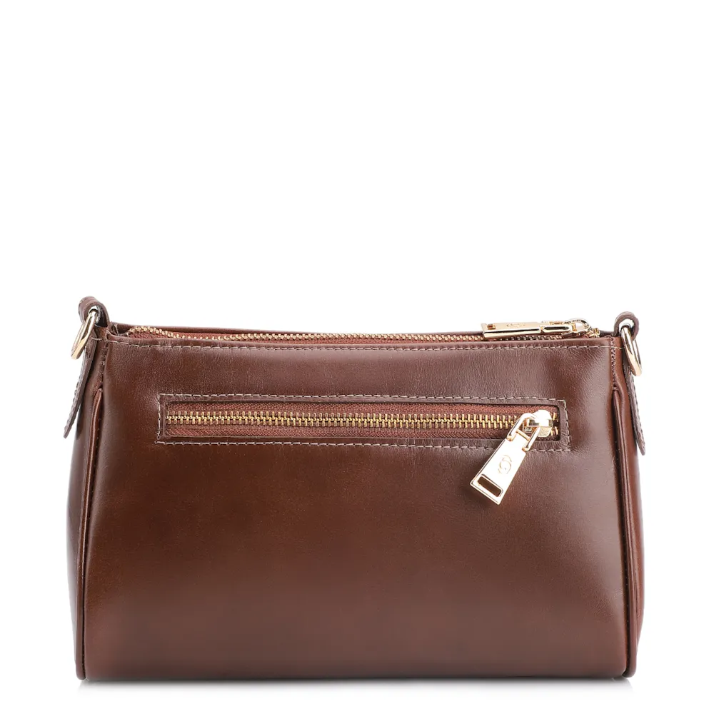 Bolsa Transversal Couro Marrom Escuro - imagem 3