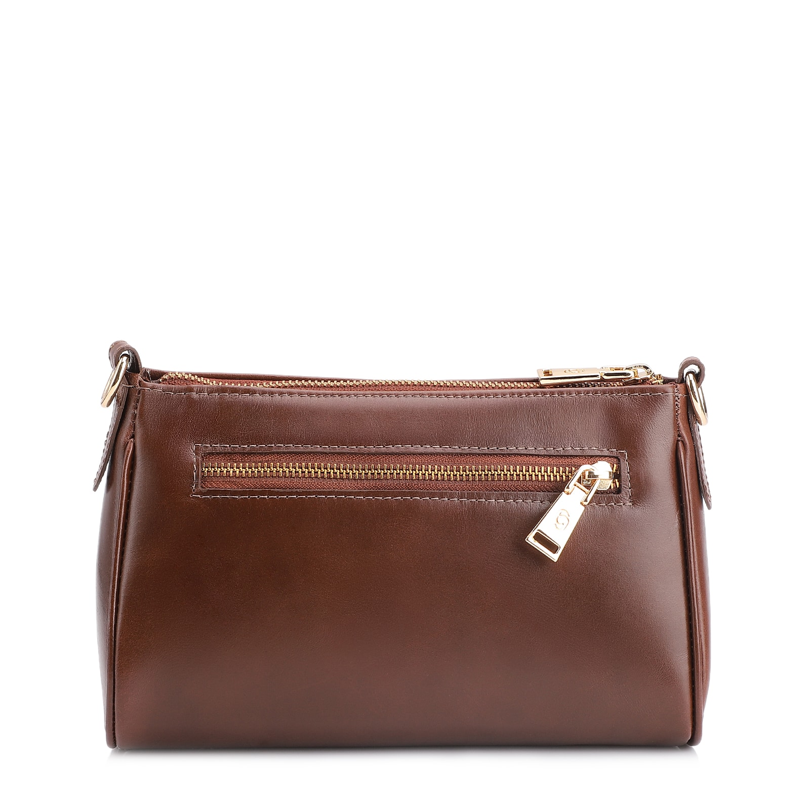 Bolsa Transversal Couro Marrom Escuro