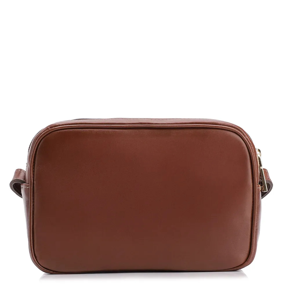 Bolsa Transversal Couro Marrom Escuro - imagem 4