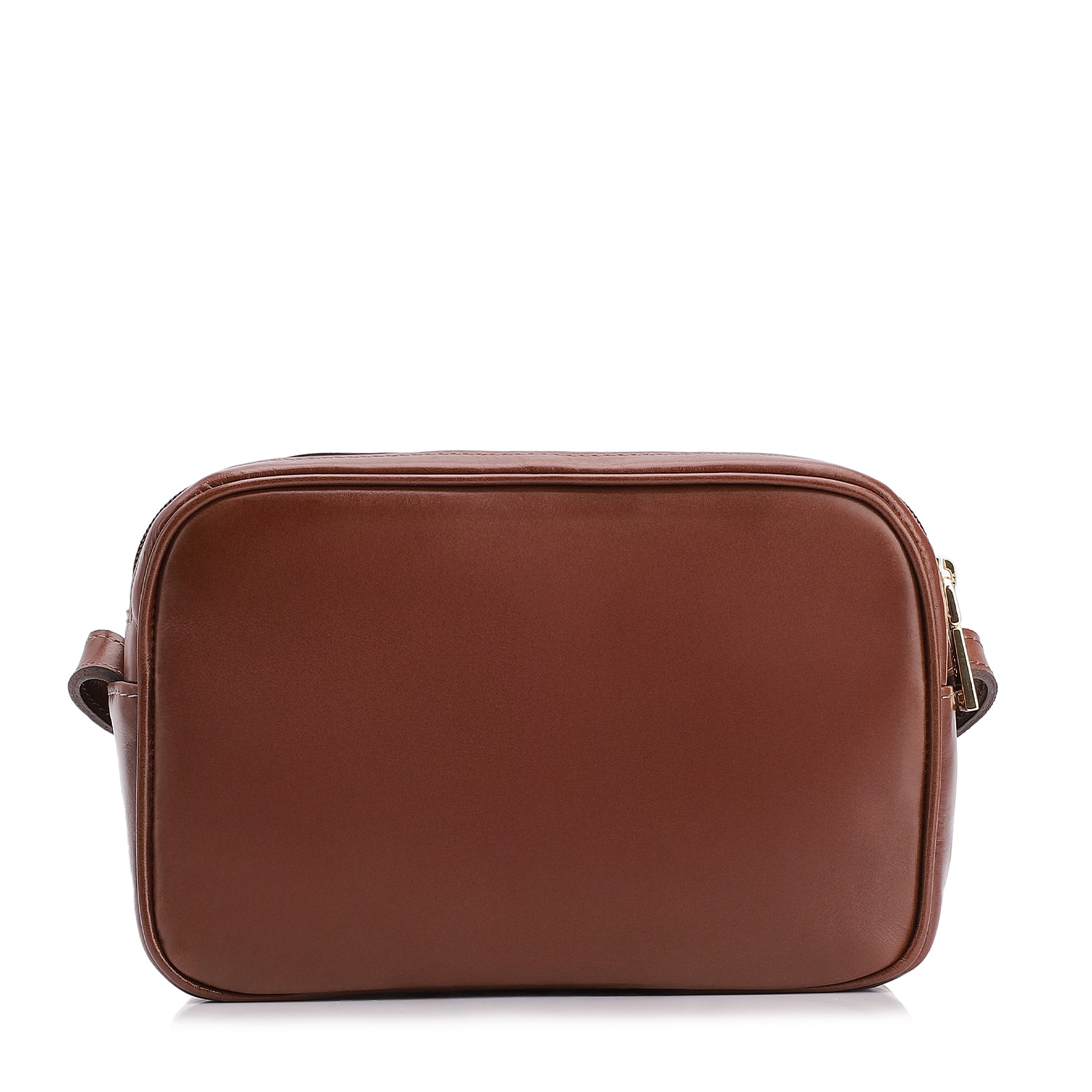 Bolsa Transversal Couro Marrom Escuro