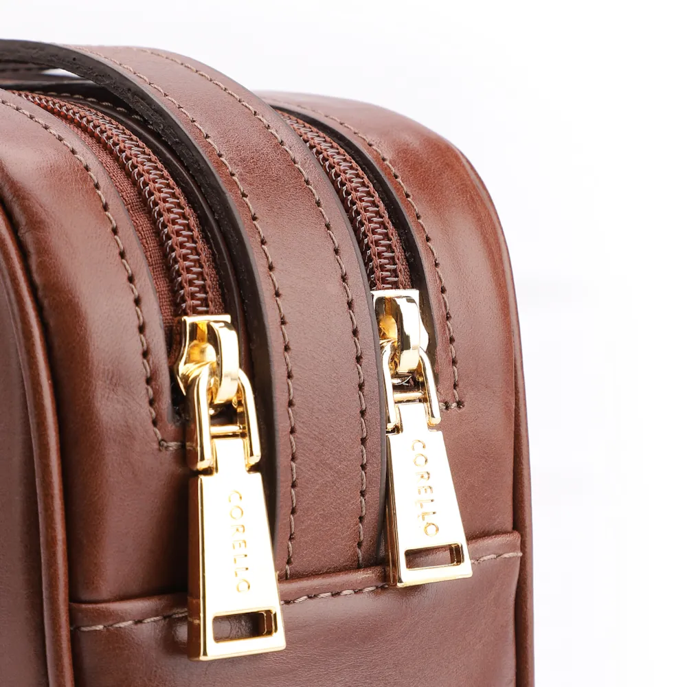 Bolsa Transversal Couro Marrom Escuro - imagem 6