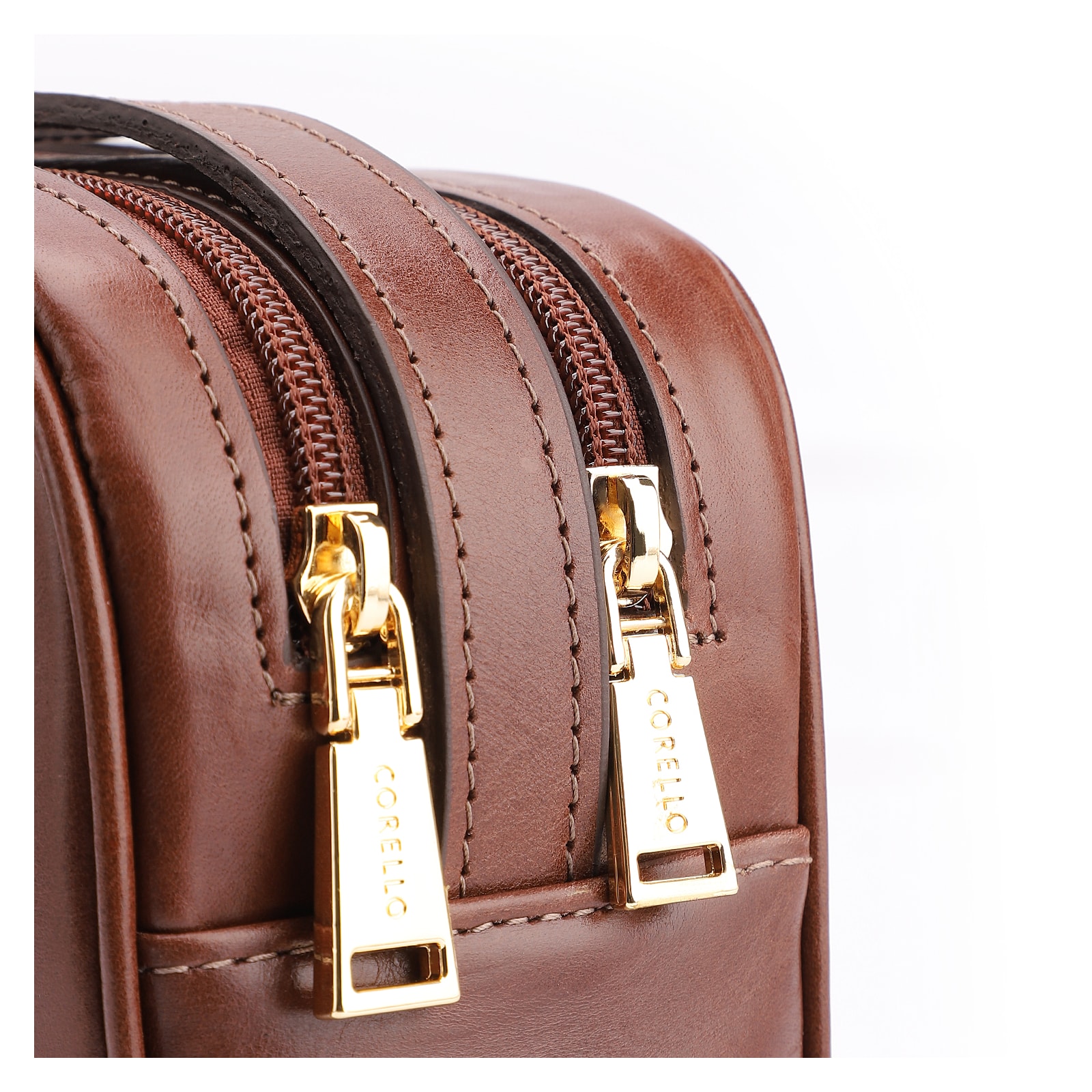 Bolsa Transversal Couro Marrom Escuro