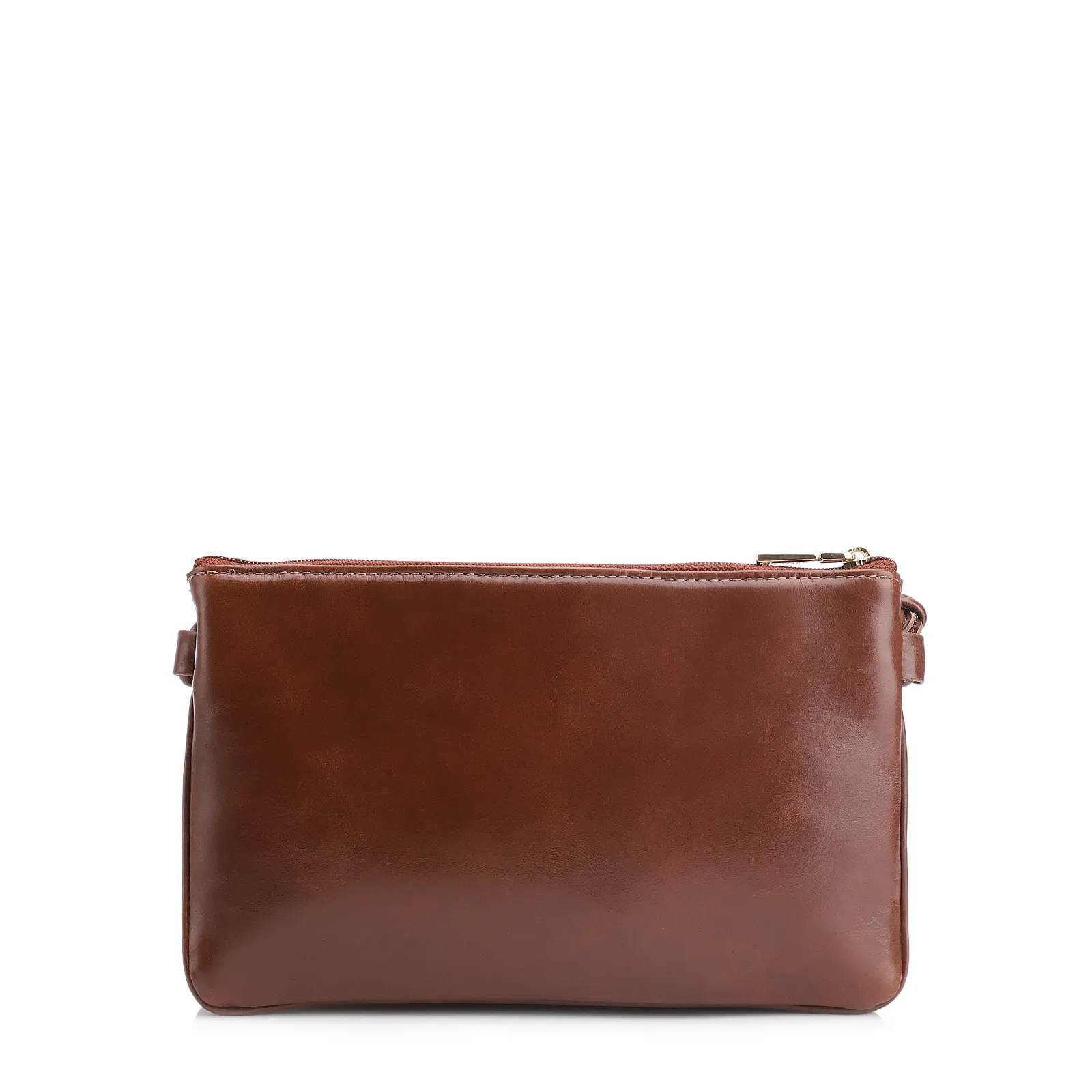 Bolsa Transversal Couro Marrom Escuro