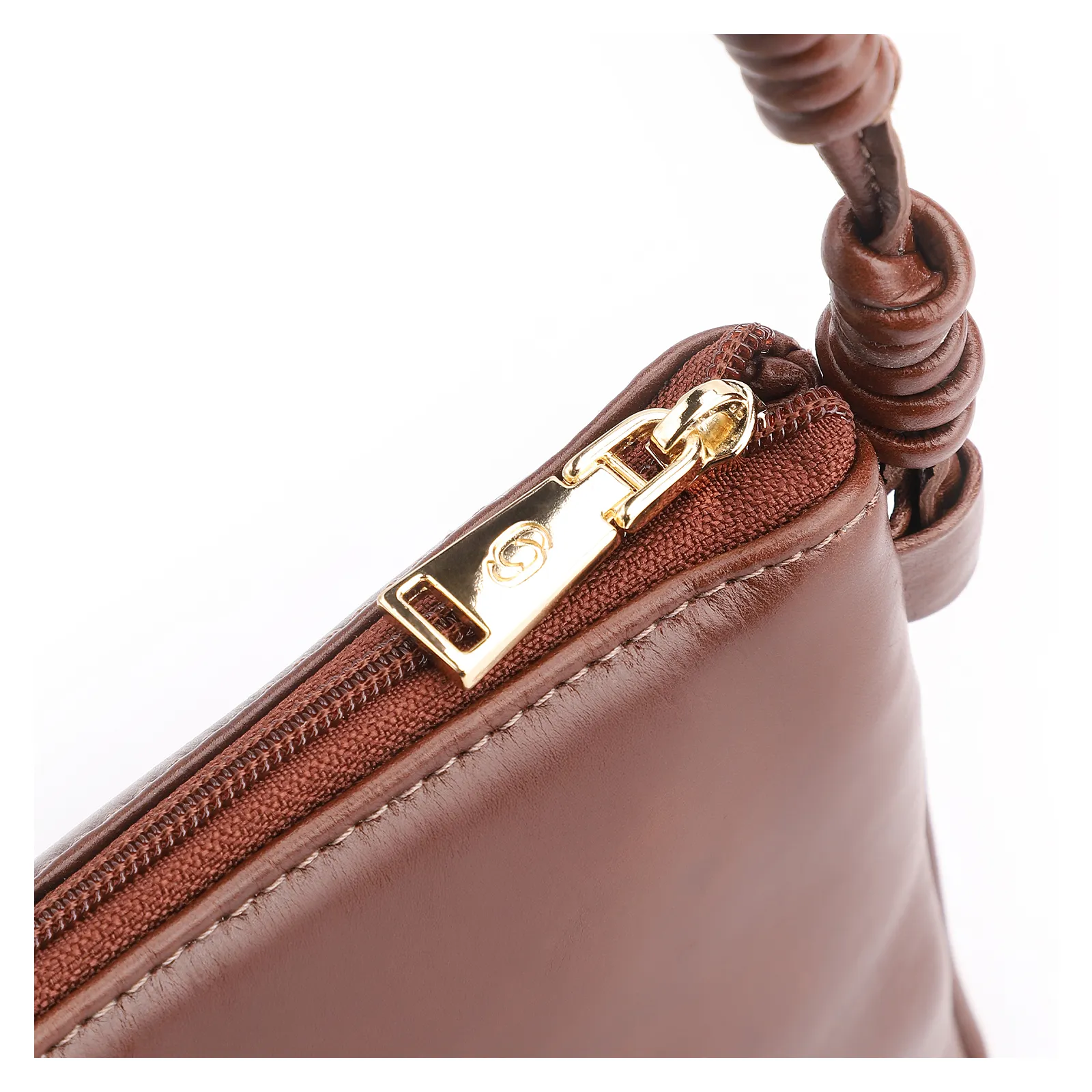 Bolsa Transversal Couro Marrom Escuro