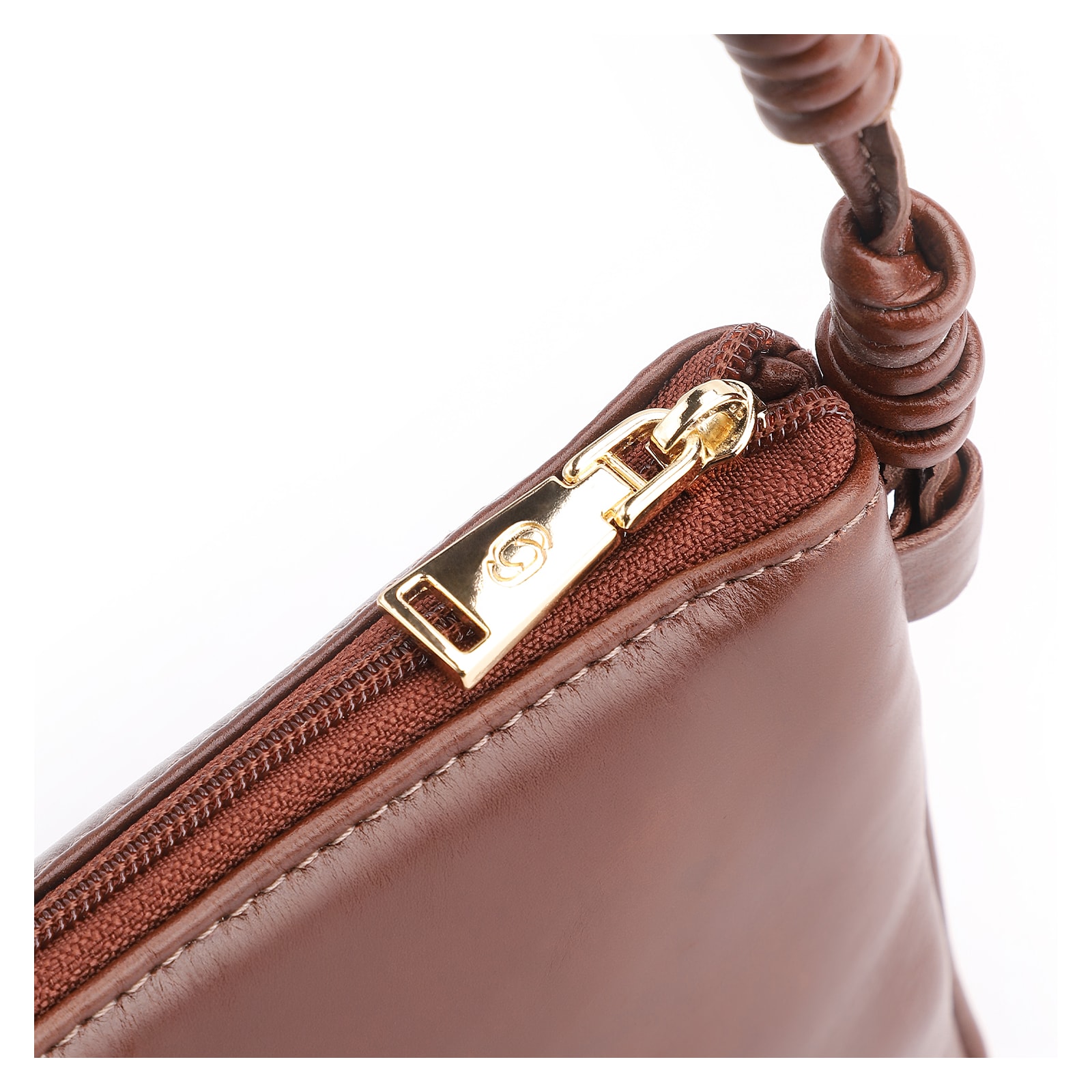 Bolsa Transversal Couro Marrom Escuro