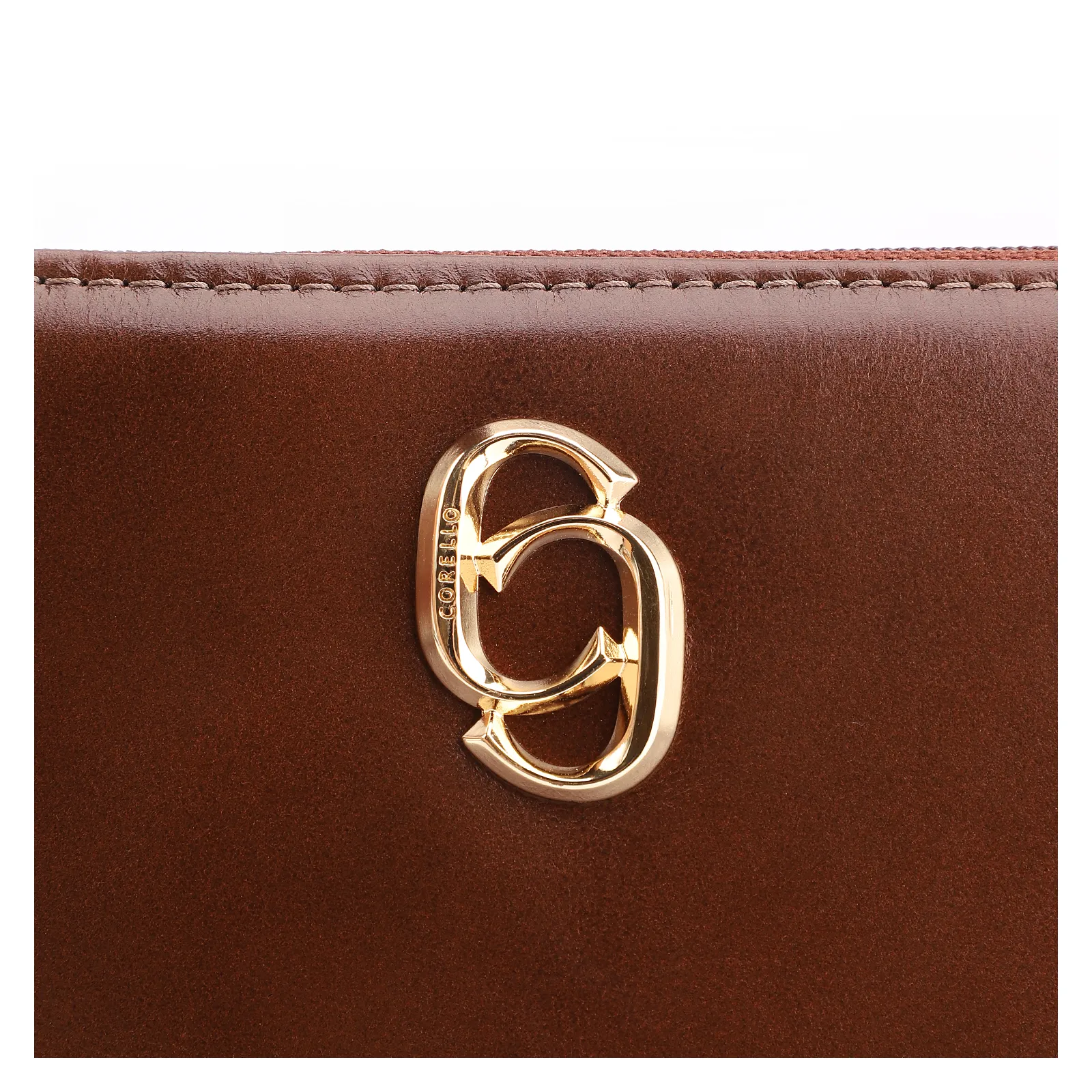 Bolsa Transversal Couro Marrom Escuro