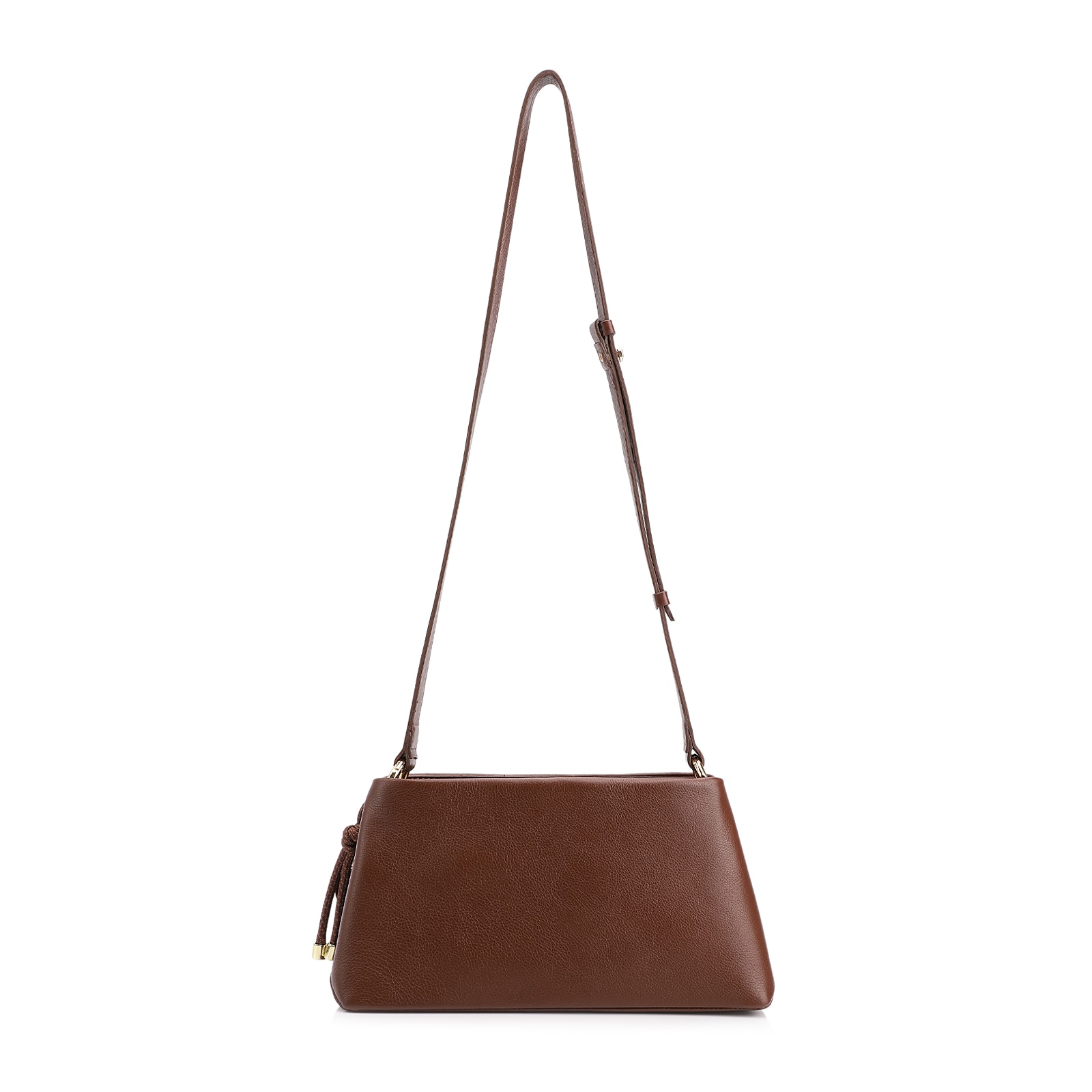 Bolsa Transversal Couro Marrom Escuro