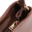  Bolsa Transversal Couro Marrom Escuro - imagem 5