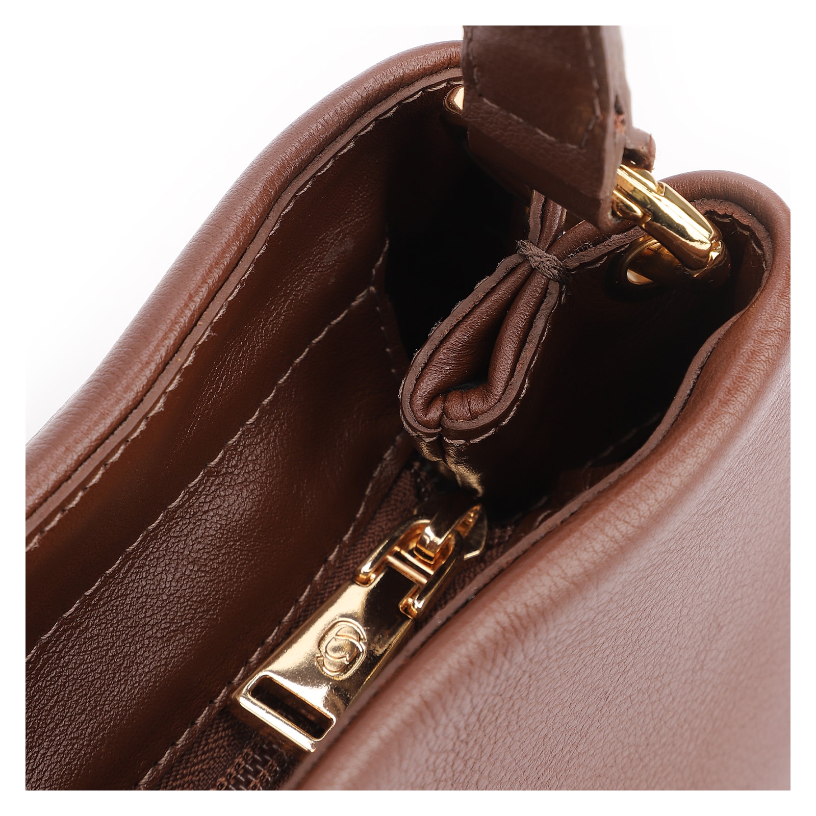 Bolsa Transversal Couro Marrom Escuro