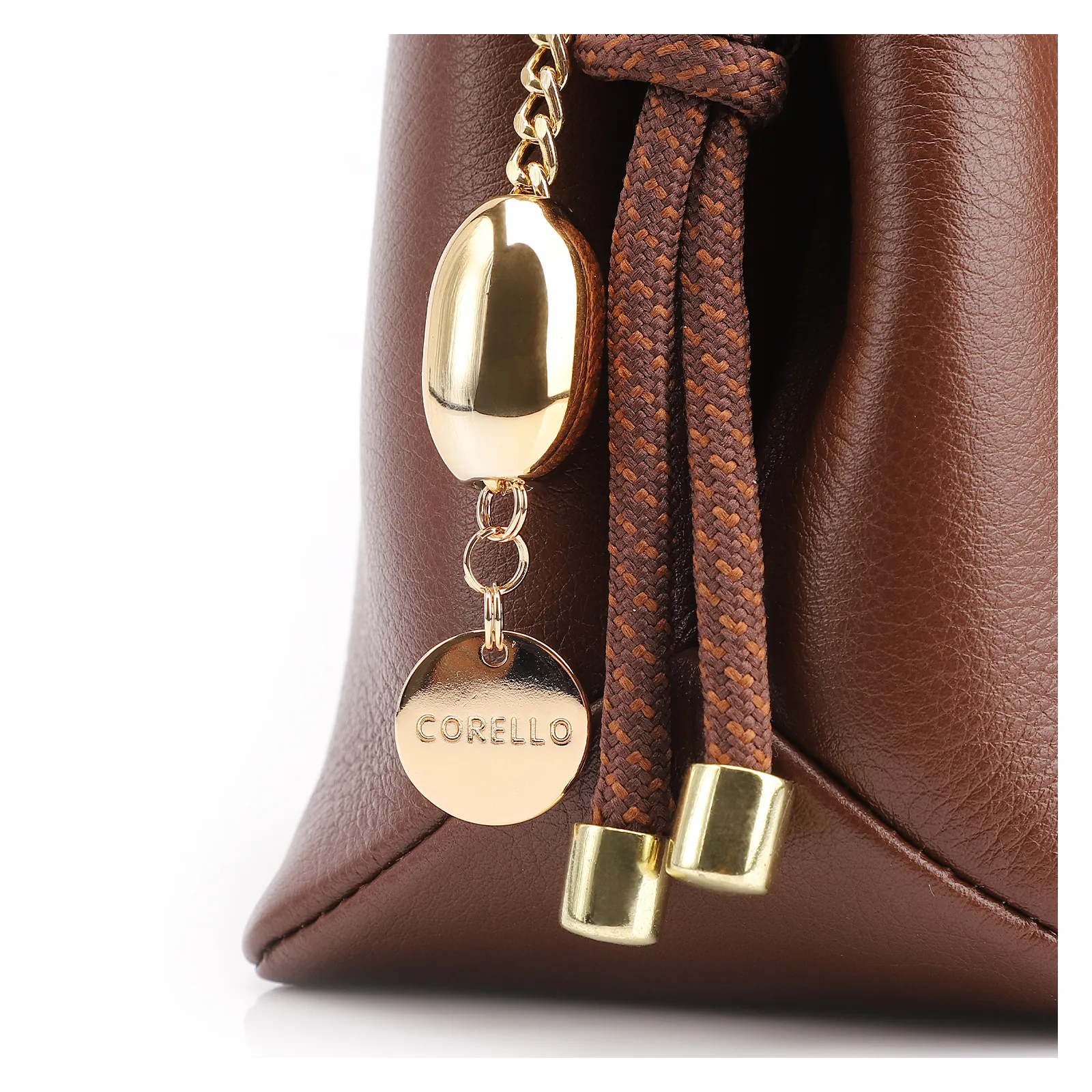  Bolsa Transversal Couro Marrom Escuro