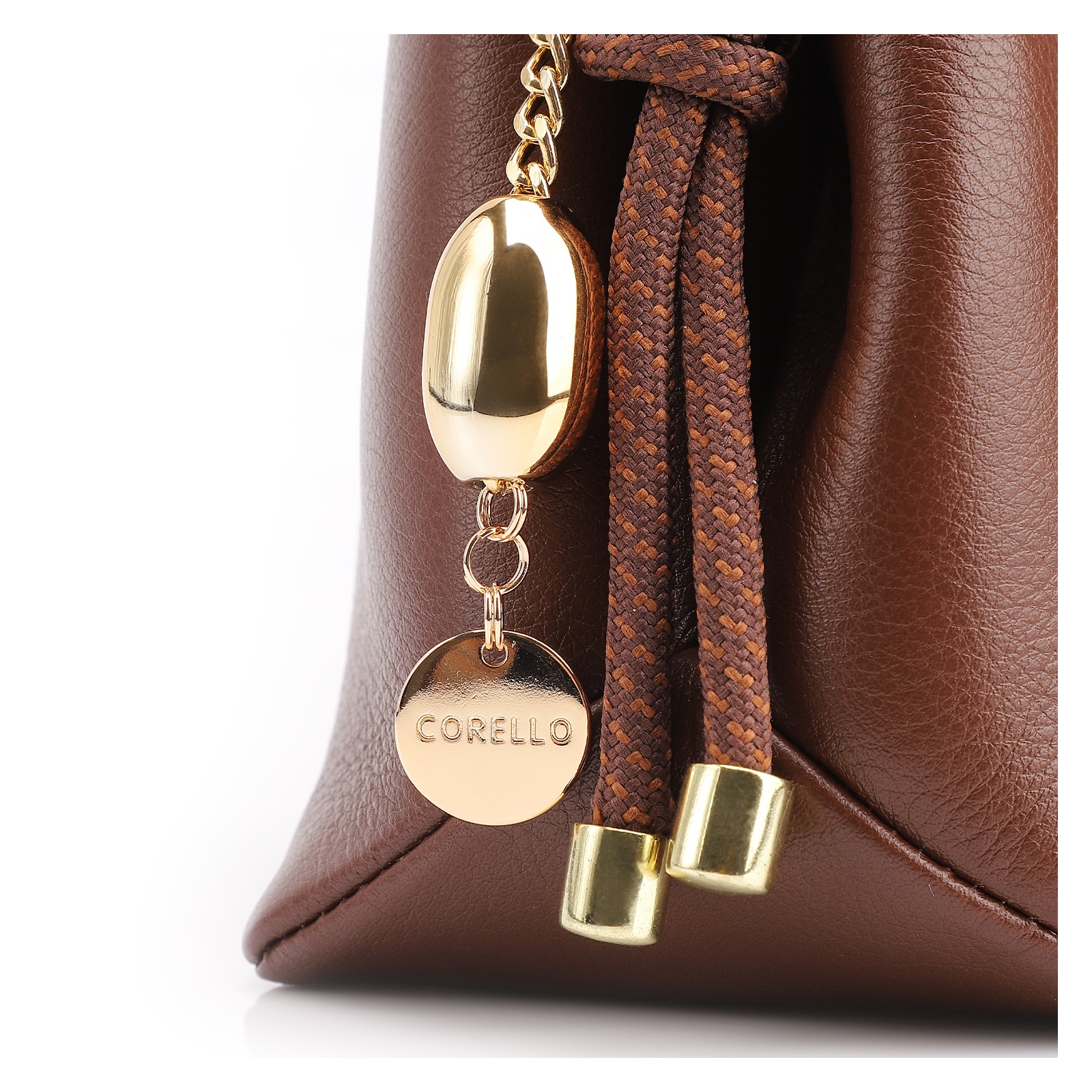 Bolsa Transversal Couro Marrom Escuro