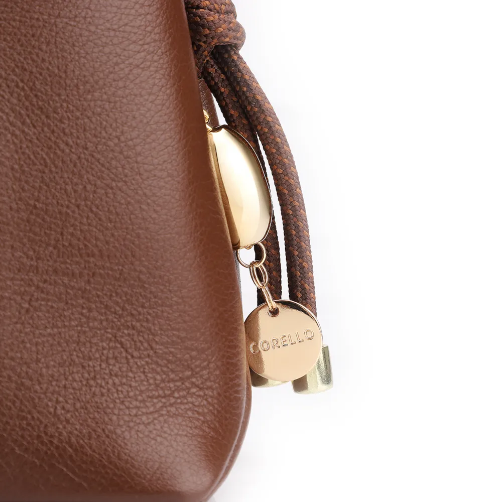  Bolsa Transversal Couro Marrom Escuro - imagem 8