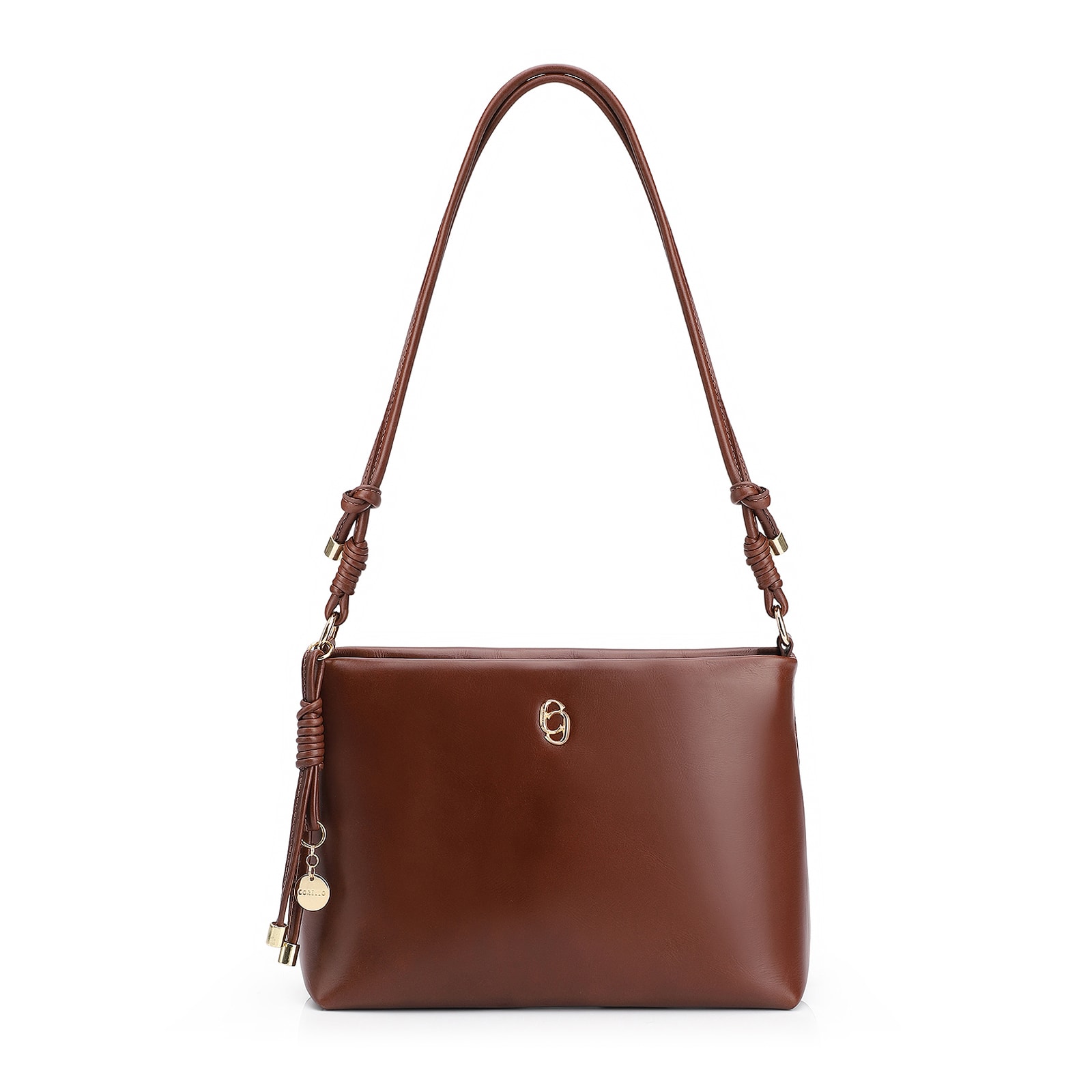 Bolsa Transversal Couro Marrom Escuro