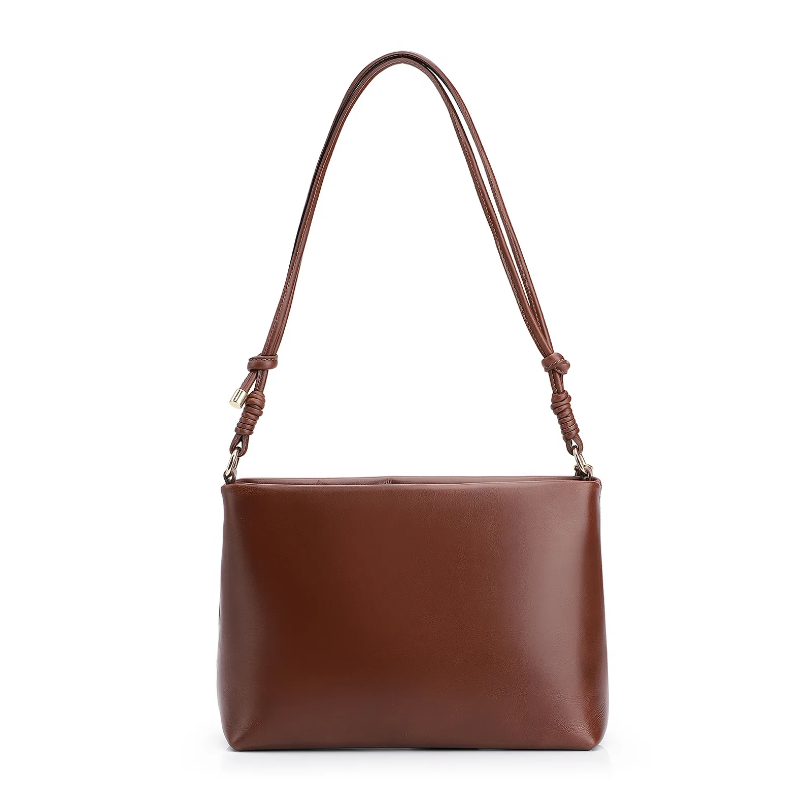 Bolsa Transversal Couro Marrom Escuro
