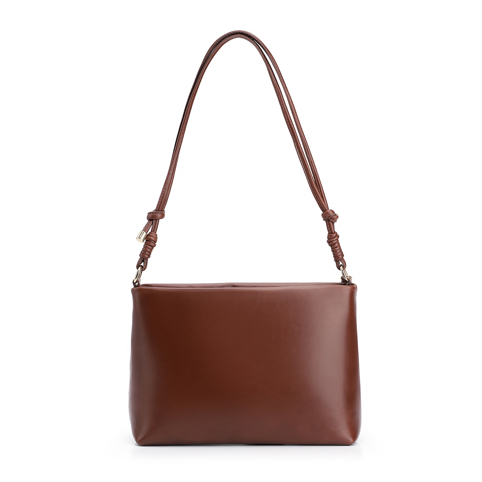 Bolsa Transversal Couro Marrom Escuro