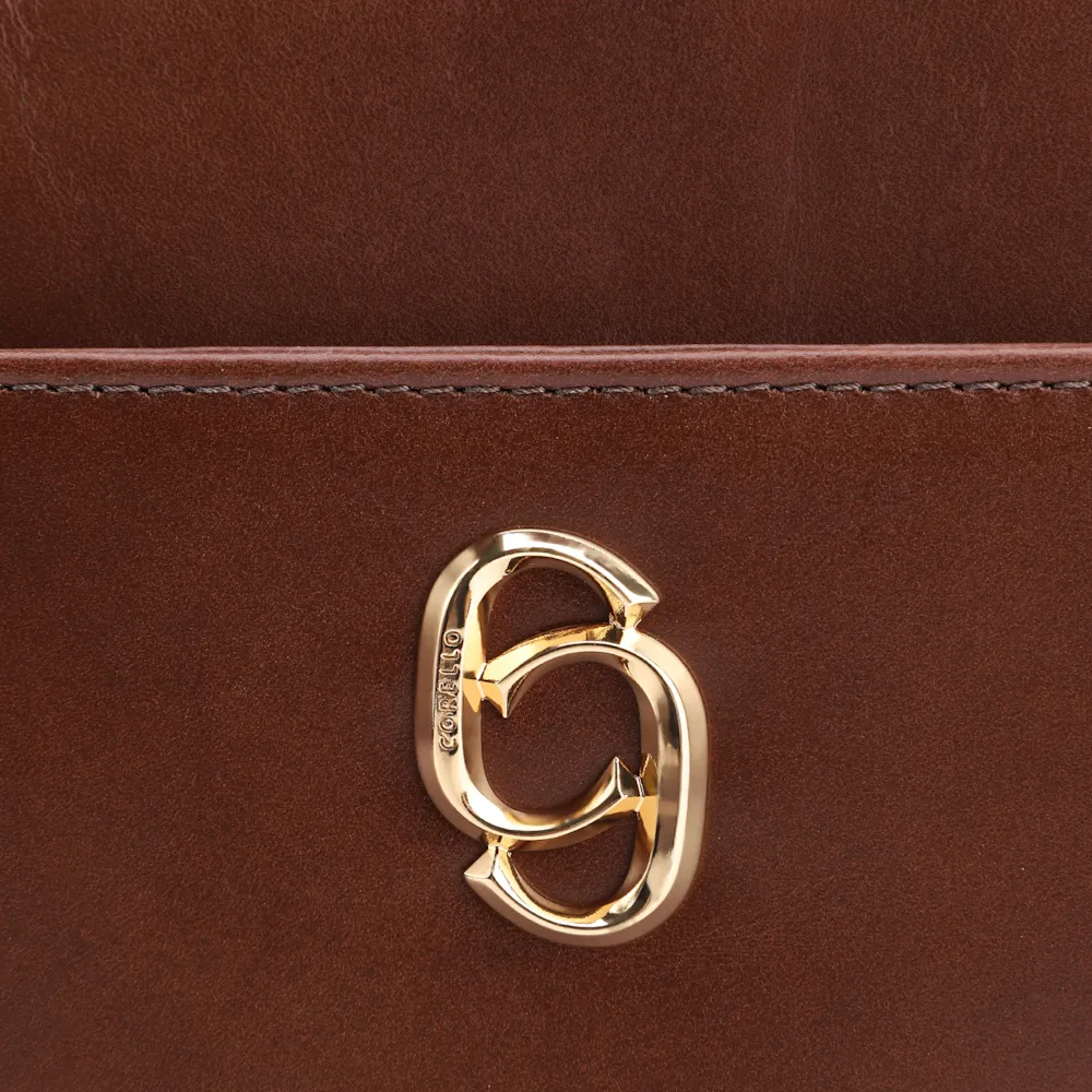 Bolsa Transversal Couro Marrom Escuro - imagem 6