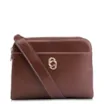 Bolsa Transversal Couro Marrom Escuro - imagem 1