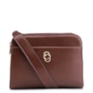 Bolsa Transversal Couro Marrom Escuro - imagem 1