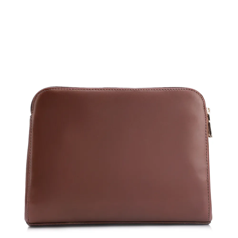 Bolsa Transversal Couro Marrom Escuro - imagem 3