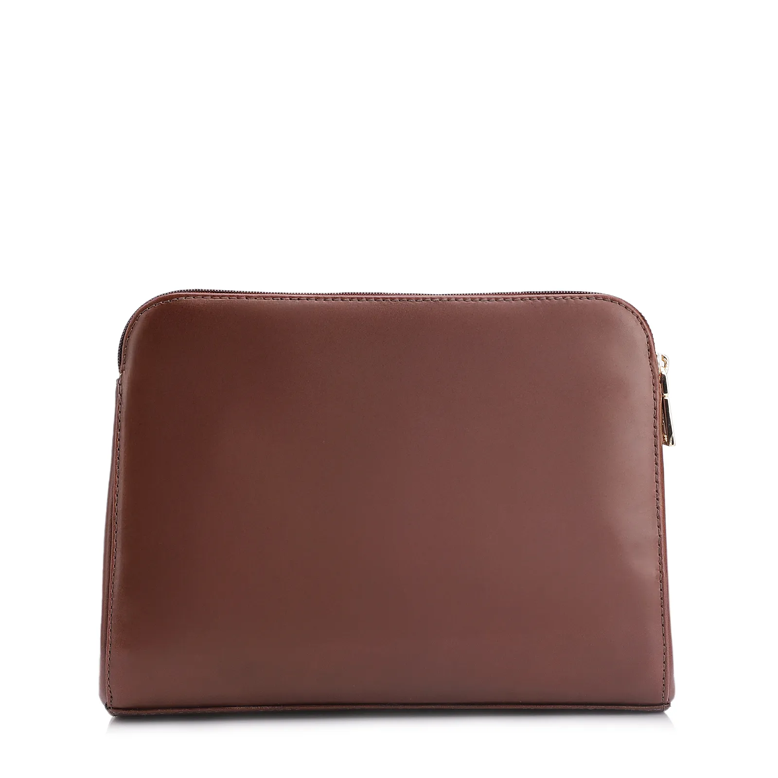 Bolsa Transversal Couro Marrom Escuro