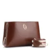 Bolsa Transversal Couro Marrom Escuro - imagem 2