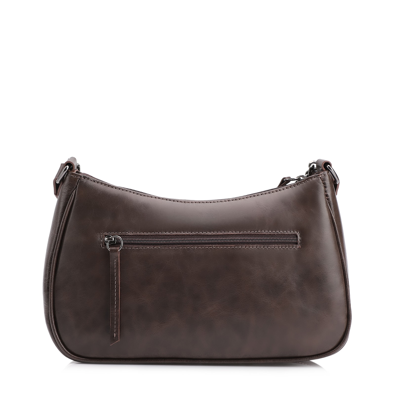 Bolsa Transversal Couro Marrom Escuro