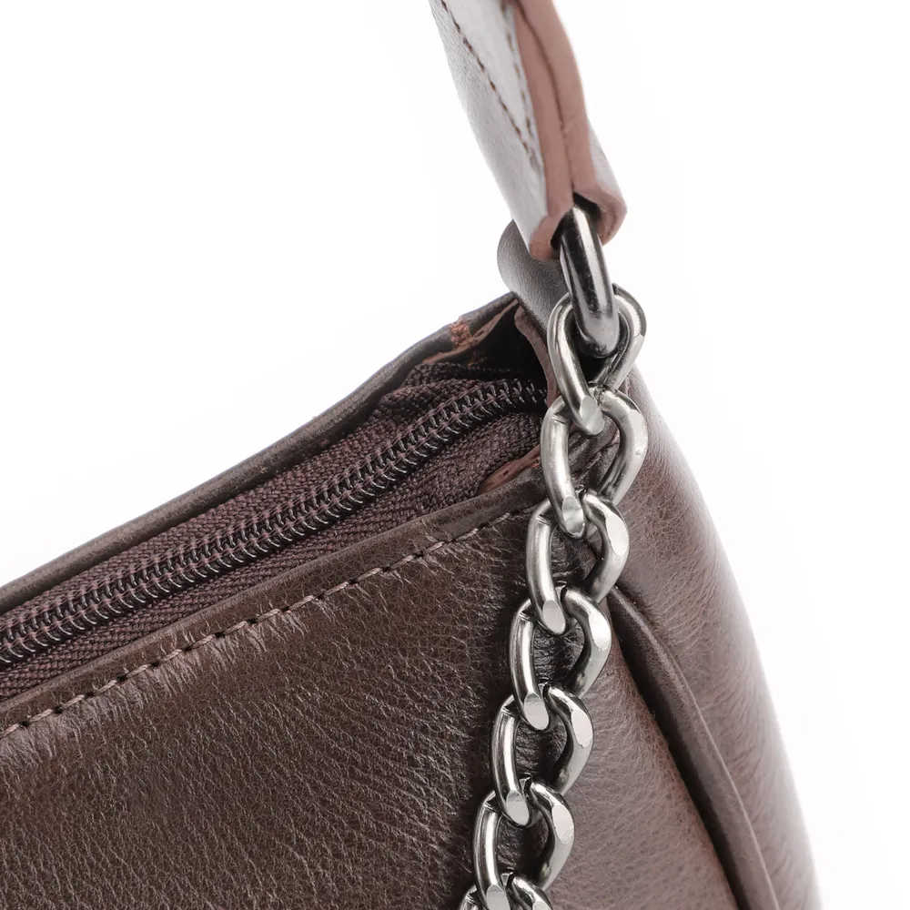 Bolsa Transversal Couro Marrom Escuro - imagem 5