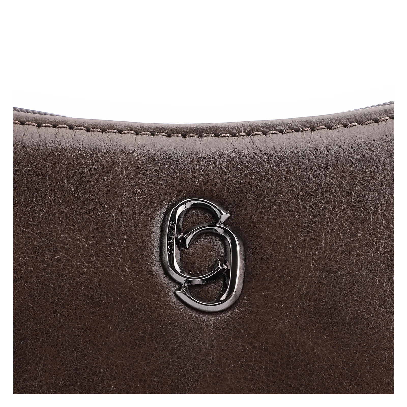 Bolsa Transversal Couro Marrom Escuro