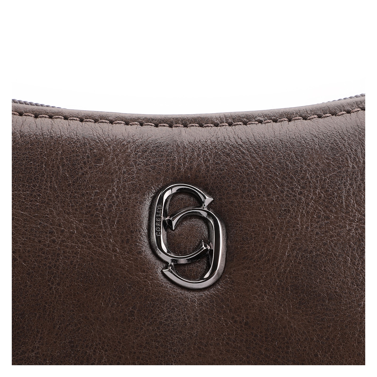Bolsa Transversal Couro Marrom Escuro