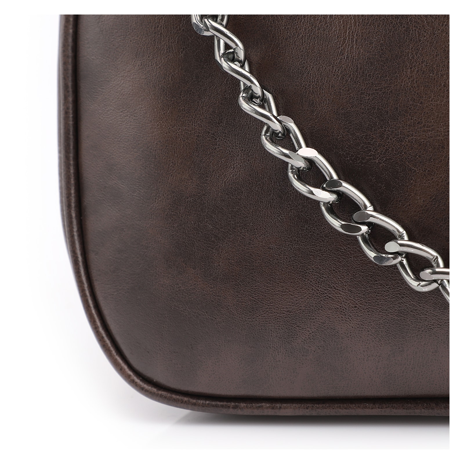 Bolsa Transversal Couro Marrom Escuro