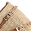 Bolsa Transversal Couro Marrom/Ráfia - imagem 5