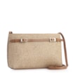 Bolsa Transversal Couro Marrom/Ráfia - imagem 2