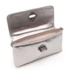  Bolsa Transversal Couro Metal Prata - imagem 4