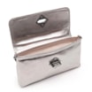  Bolsa Transversal Couro Metal Prata - imagem 4
