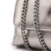  Bolsa Transversal Couro Metal Prata - imagem 5