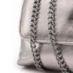  Bolsa Transversal Couro Metal Prata - imagem 5