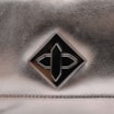  Bolsa Transversal Couro Metal Prata - imagem 6