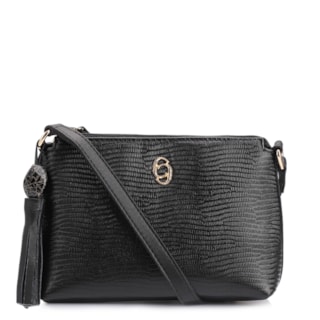COURO NEW LEZARD PRETO/COURO PRETO