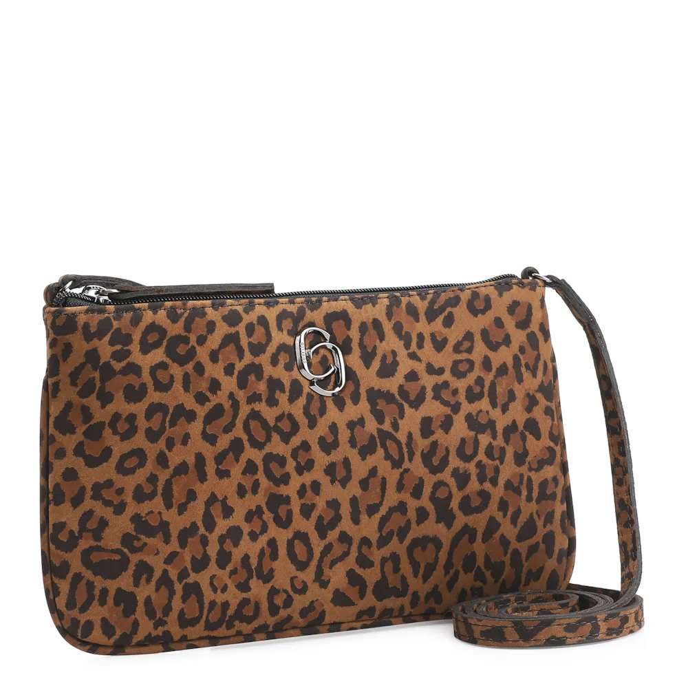 Bolsa Transversal Couro Nobuck Onça - imagem 2